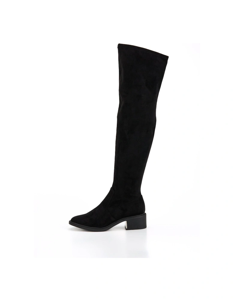 Wide Over The Knee Boot - Black