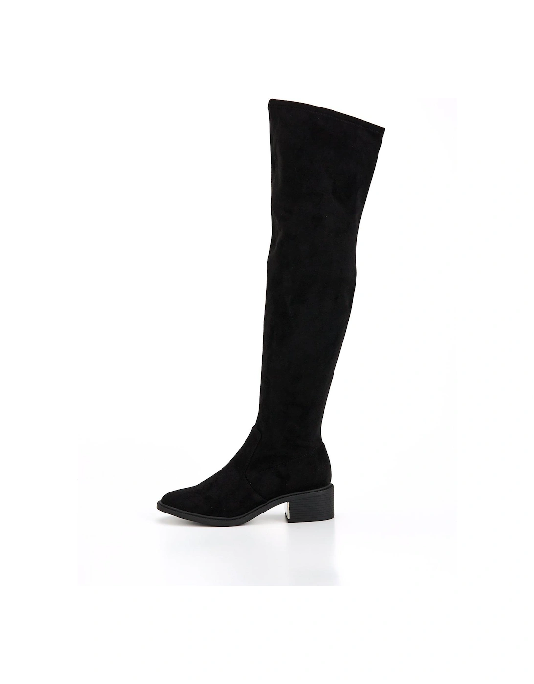 Wide Over The Knee Boot - Black, 8 of 7