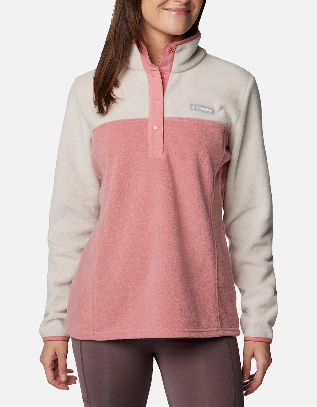 Women's Benton Springs 1/2 Snap Pull Over Fleece - pink, 2 of 1