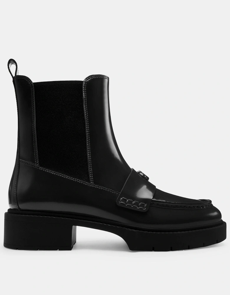 Louisa Leather Boots - Black