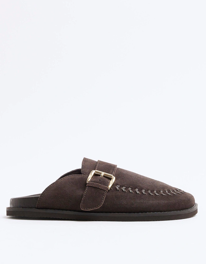 Buckled Clog - Brown