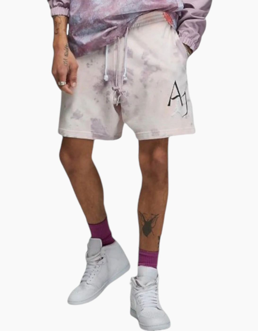Nike Men's Pink And White Air Jordan Dna Shorts Summer Half Pants Gym Sweat Loose Fit New S 2XL - Size: S