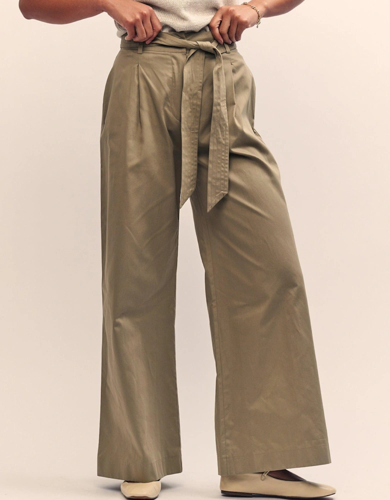 Wide Leg Trouser - Green