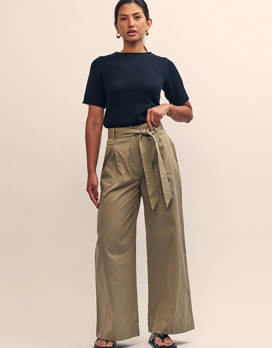 Wide Leg Trouser - Green