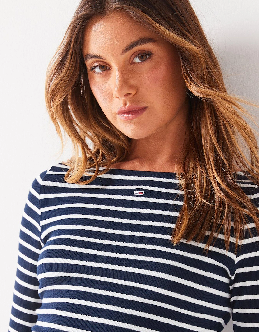 Stripe Long Sleeve Top - Navy