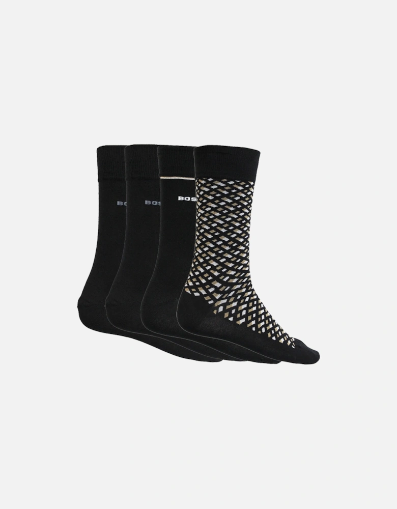 4-Pack Socks Gift Set, Black