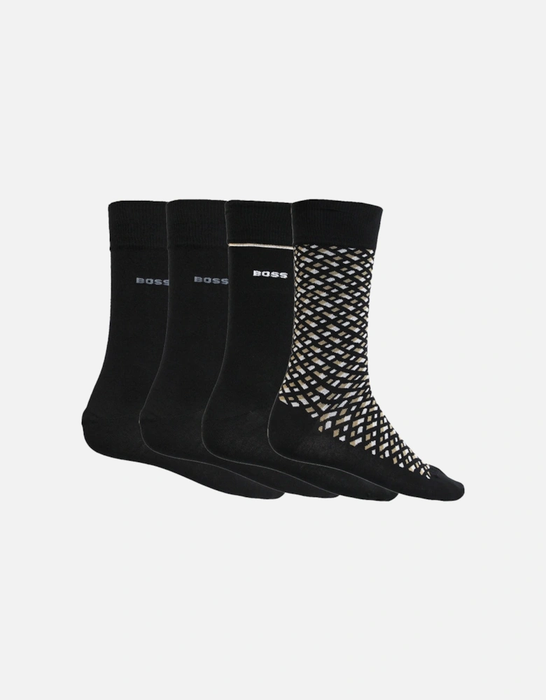 4-Pack Socks Gift Set, Black