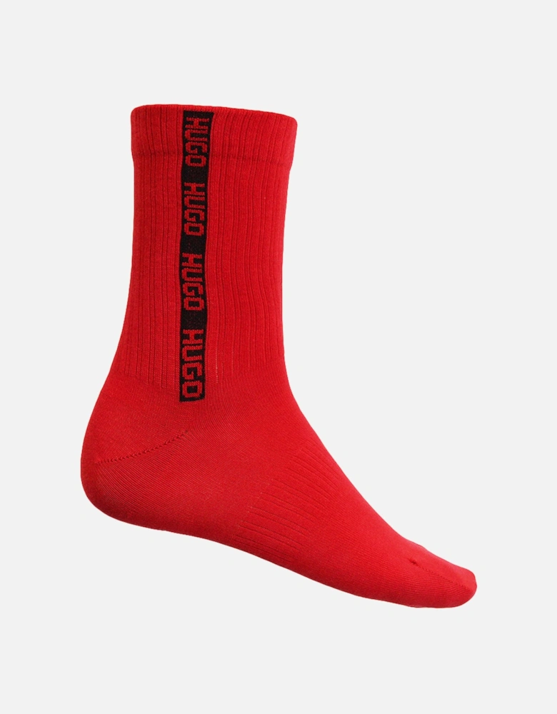 2-Pack Side Logo Socks Gift Set, Black/Red