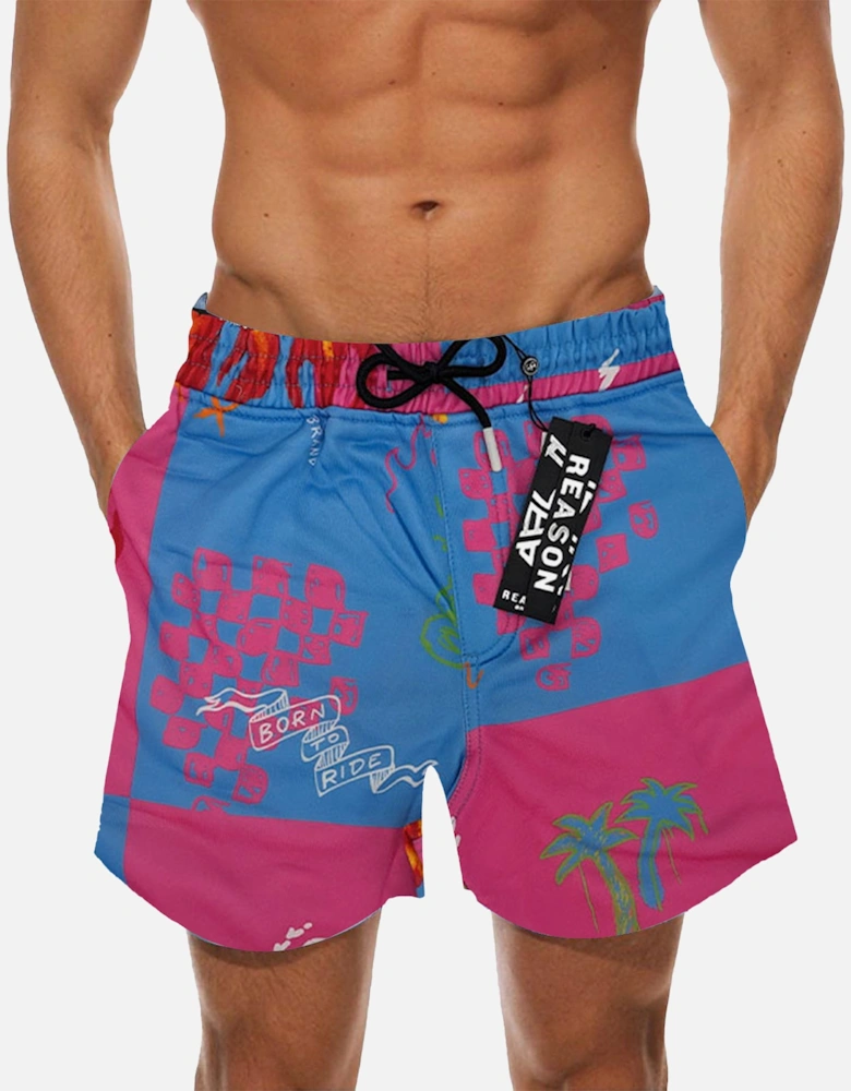 Mens Fleece Shorts Plus Sizes Sweat Joggers Beach Bermuda AOP Graphic Gym Shorts