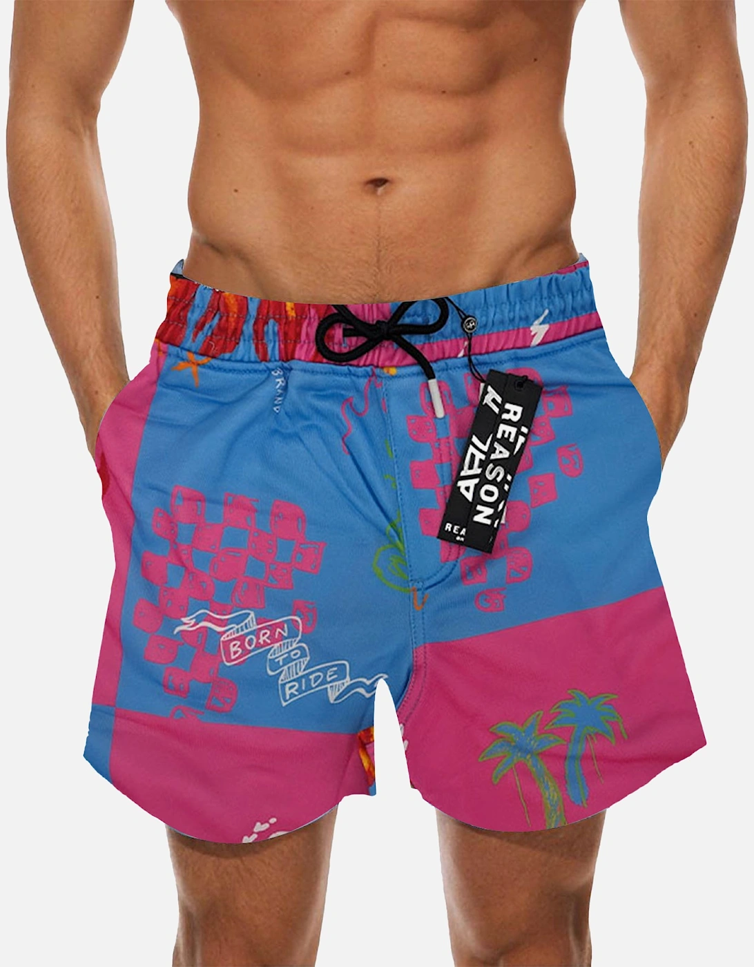 Mens Fleece Shorts Plus Sizes Sweat Joggers Beach Bermuda AOP Graphic Gym Shorts, 6 of 5