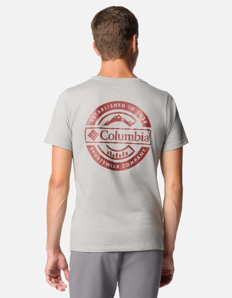 Men's Rapid Ridge™ Back Graphic Tee II Grey