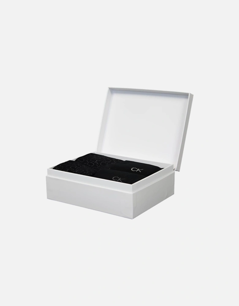 3-Pack Logo Socks Gift Box, Black Combo