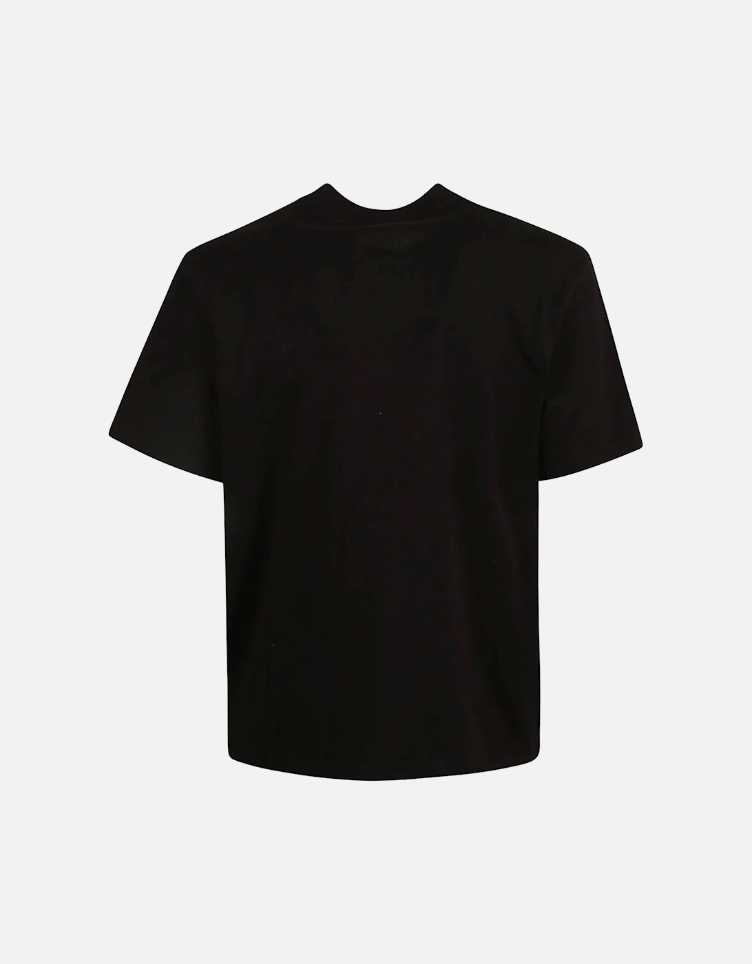 Black Staggered Logo Print T-Shirt in Black
