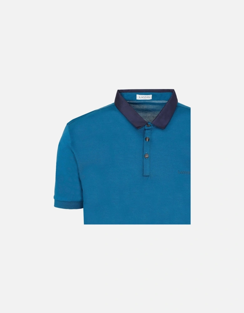 Mens Embroidered Logo Polo Navy