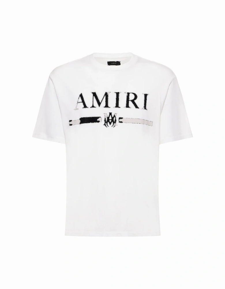 MA Bar Applique Logo T-Shirt in White