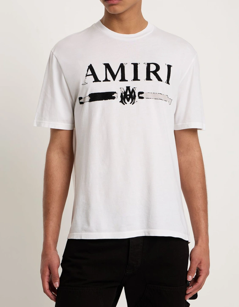 MA Bar Applique Logo T-Shirt in White