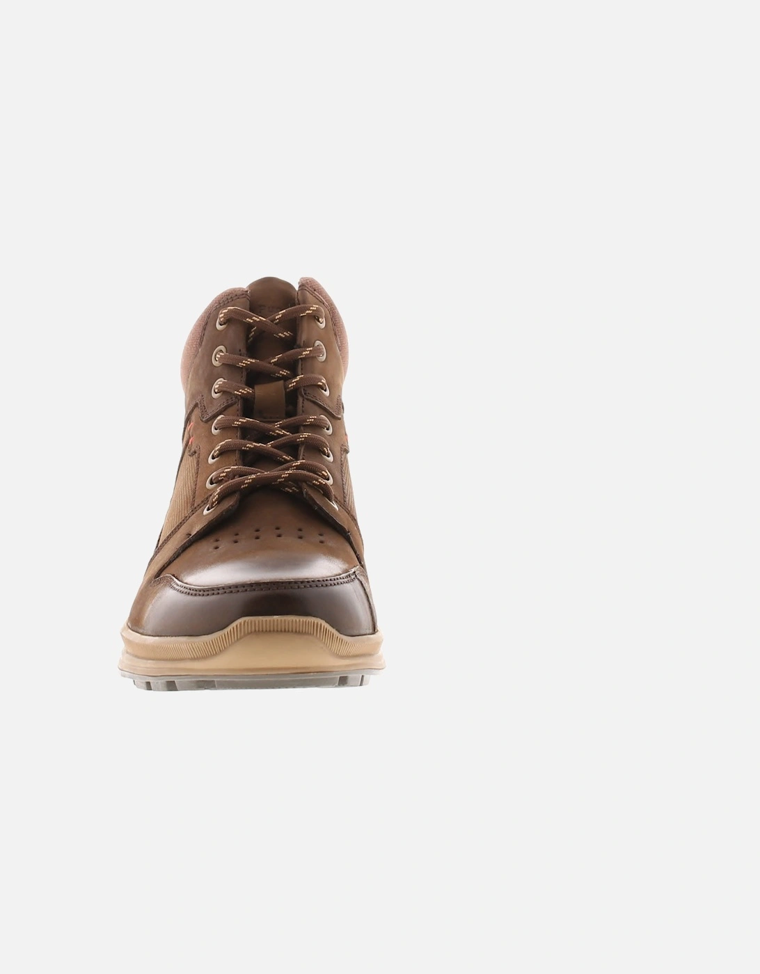 Mens Boots Arnie Leather Lace Up brown UK Size