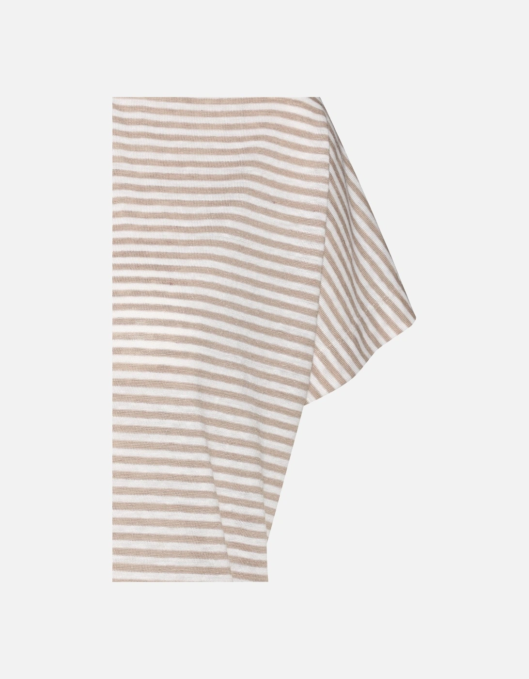 Enelina Linen Blend Striped Polo Shirt