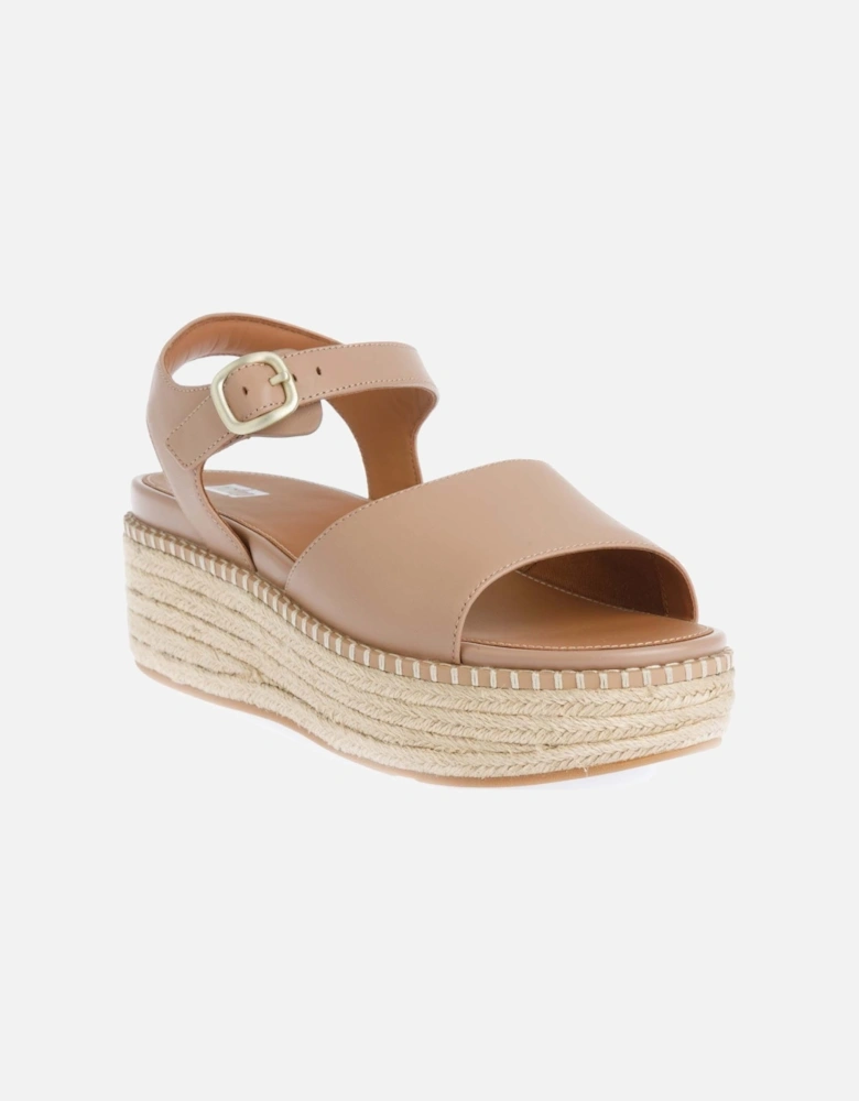 Eloise Espadrille Back-Strap Wedge Sandals