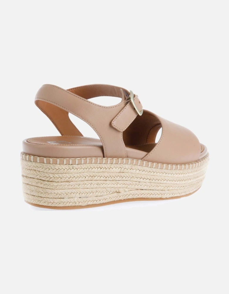 Eloise Espadrille Back-Strap Wedge Sandals