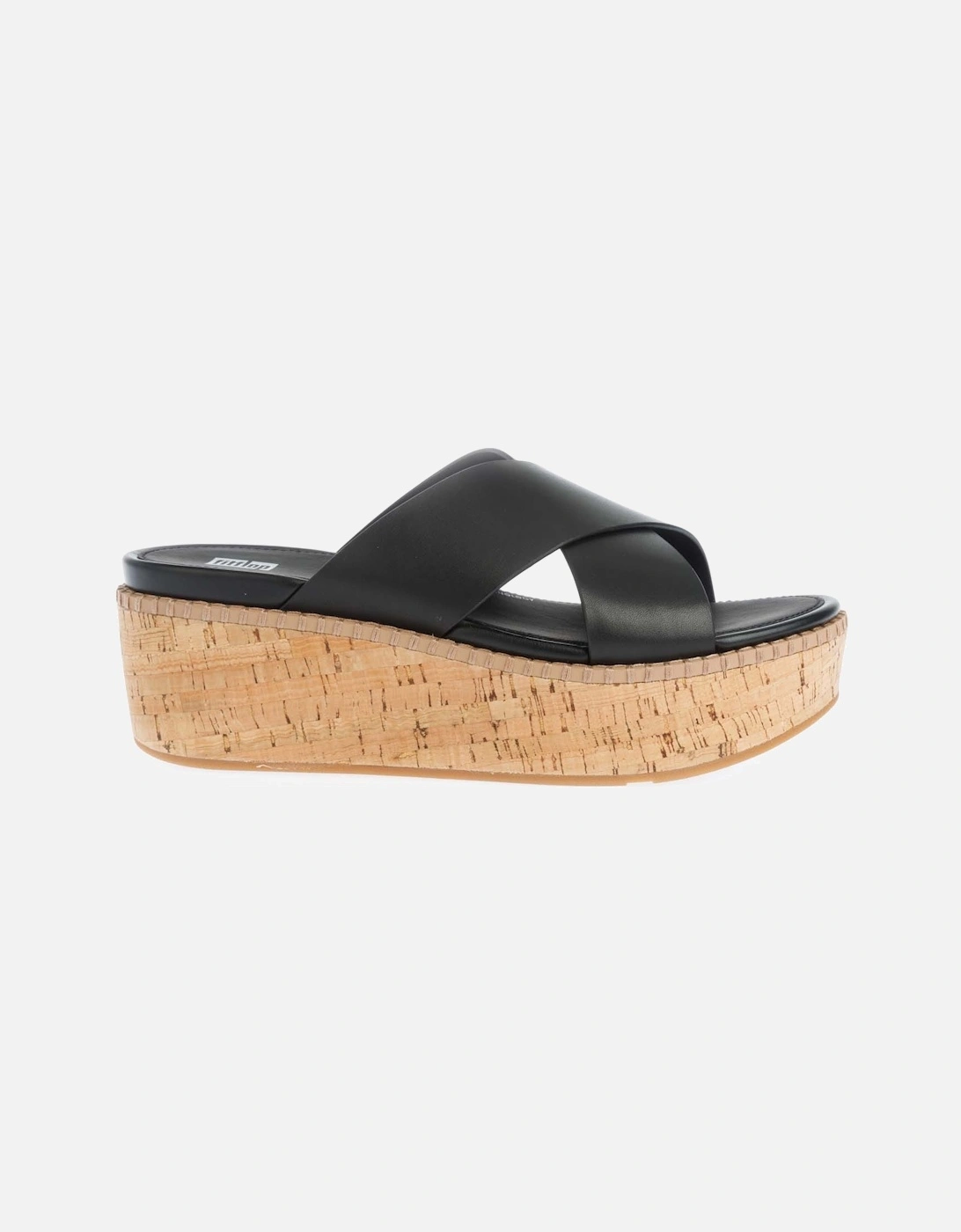 Eloise Leather Wedge Cross Slide Sandals, 6 of 5