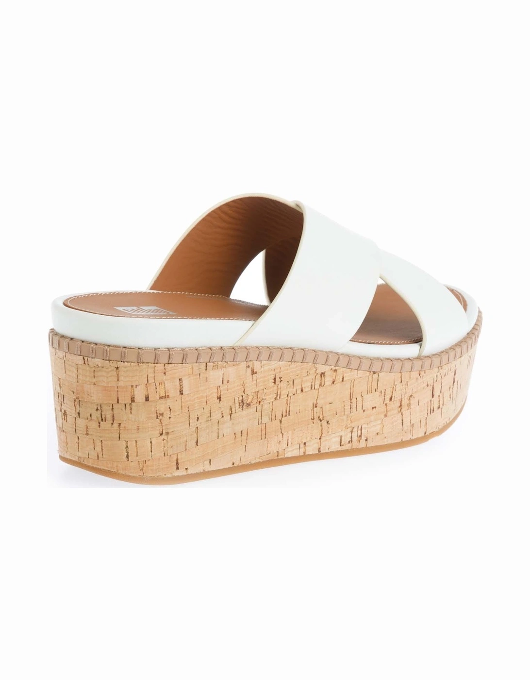 Eloise Leather Wedge Cross Slide Sandals