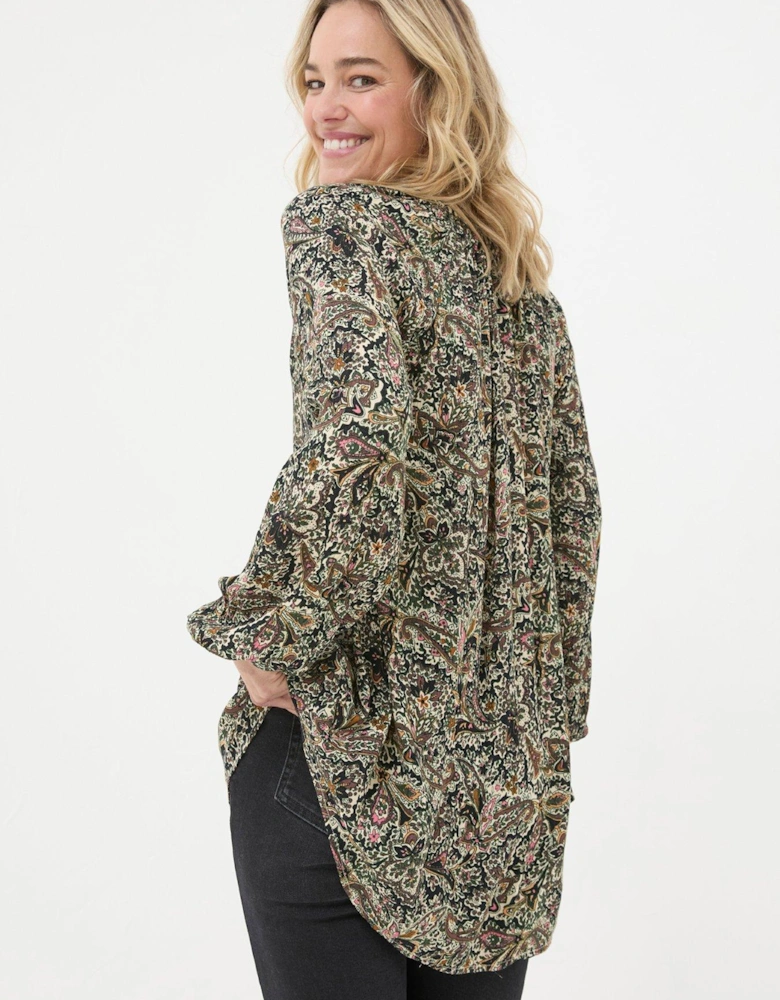 Faye Wild Paisley Tunic - Black