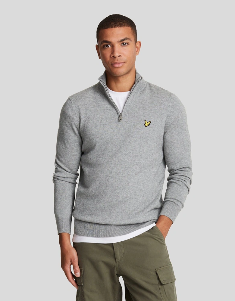 Cotton Merino 1/4 Zip Jumper