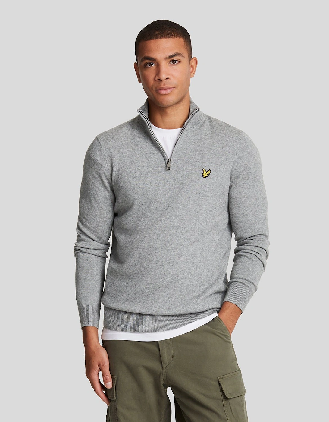 Cotton Merino 1/4 Zip Jumper, 6 of 5