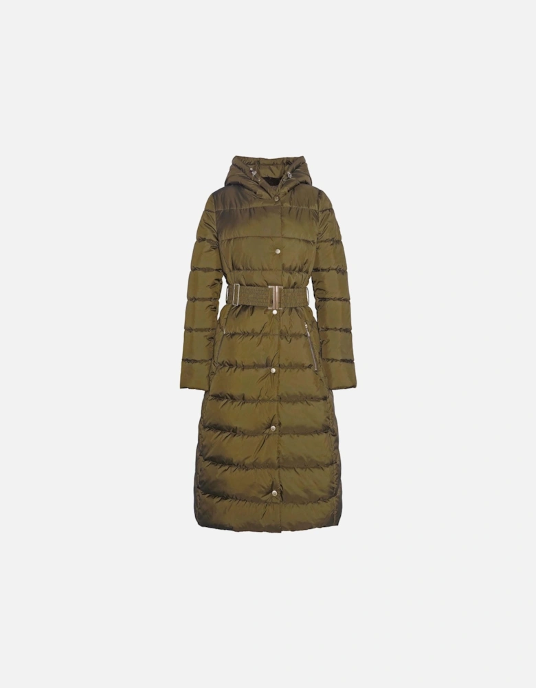 Track Line Womens Long Quilted Jacket