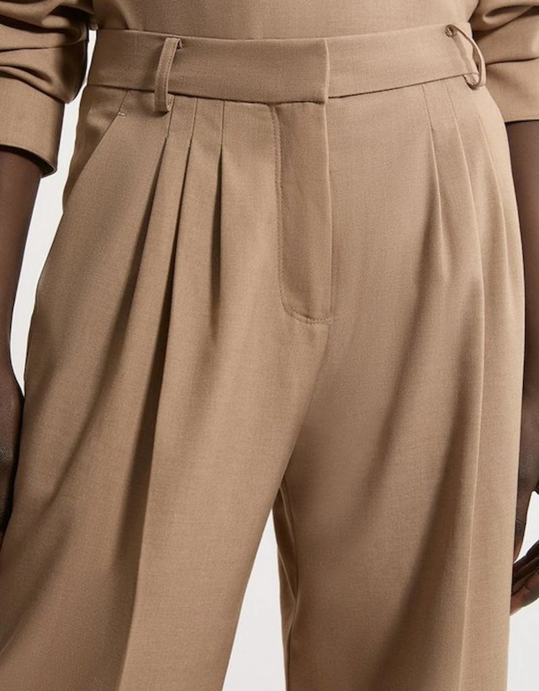 Tailored Cropped Straight Leg Darted Trousers