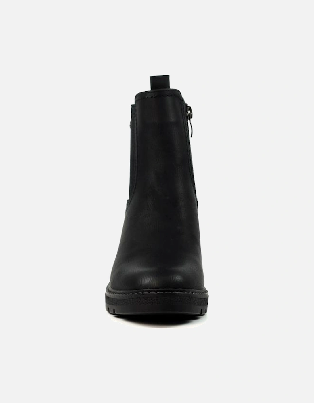 Tia Black Wedge Ankle Boot GLC003