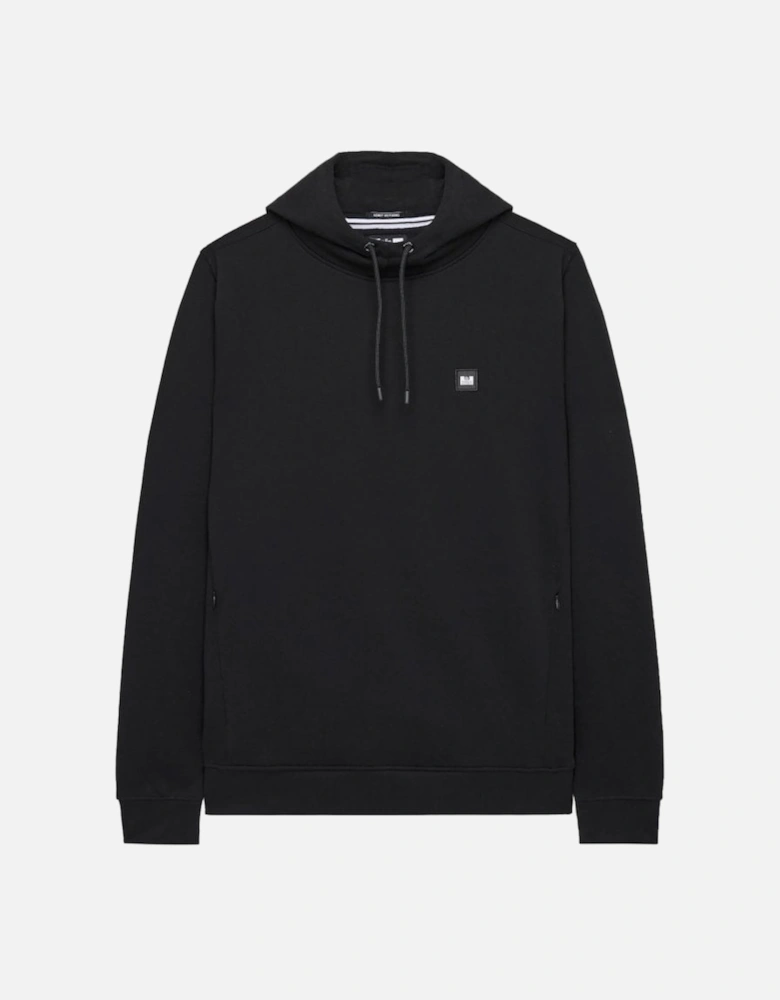 Ribbe Badge Hoodie Black