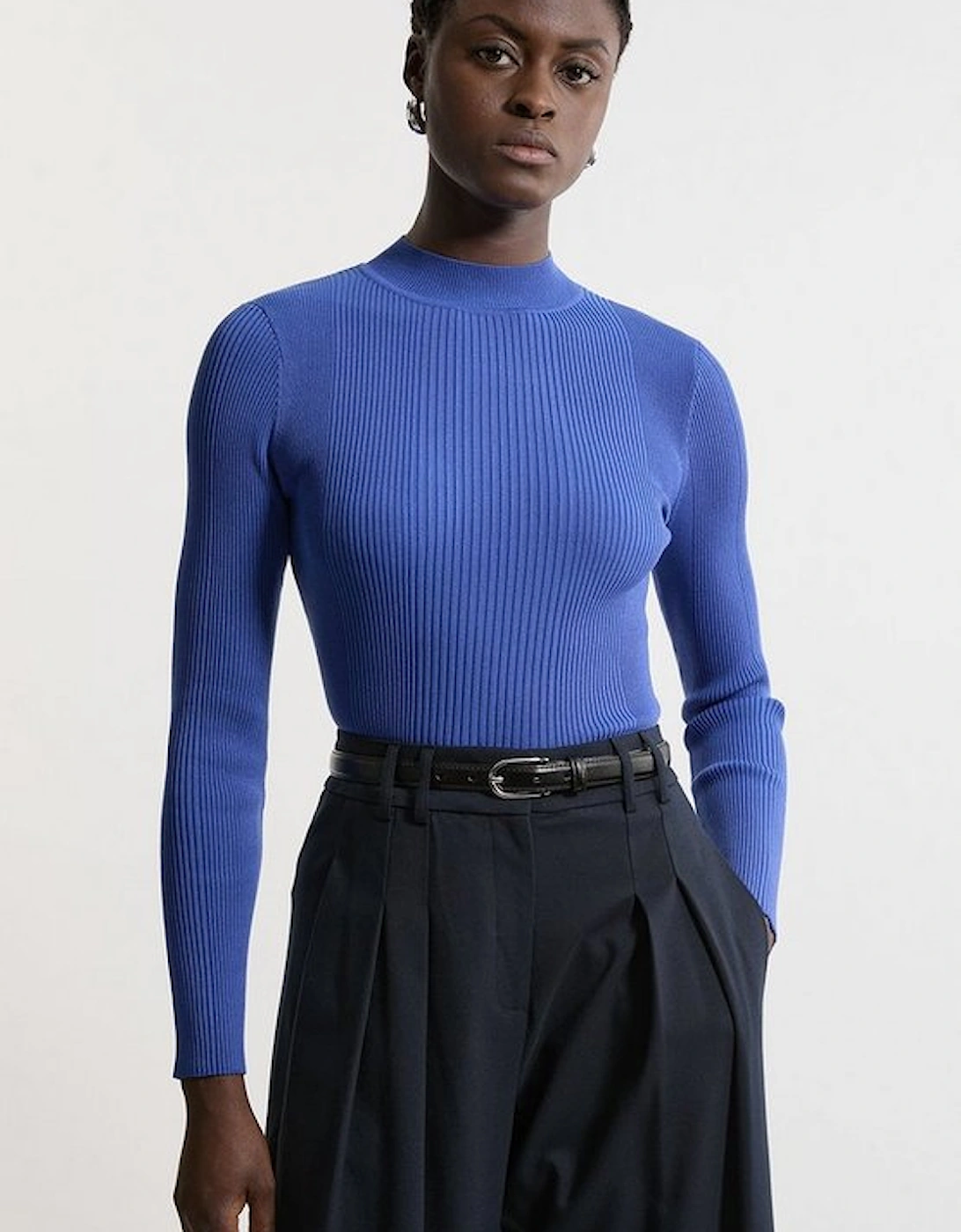 Funnel Neck Rib Knit Top, 5 of 4