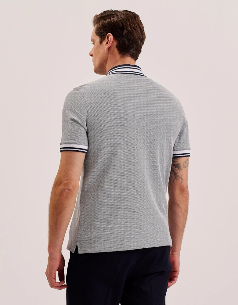 Phenes Mens Regular Fit Textured Polo