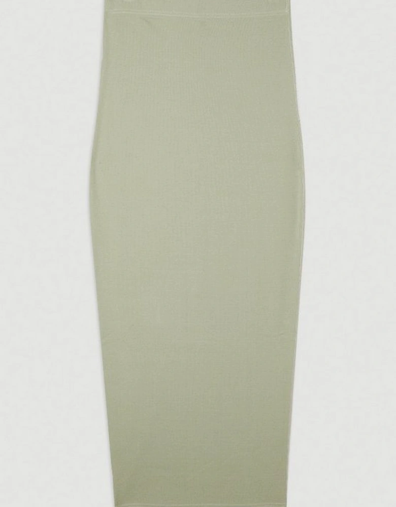 Compact Jersey Rib Maxi Skirt