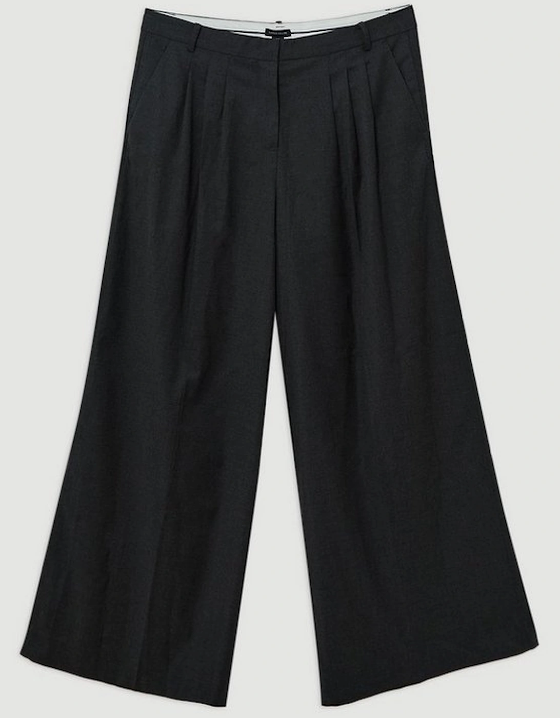 Plus Size Tailored Wide Leg Darted Trousers