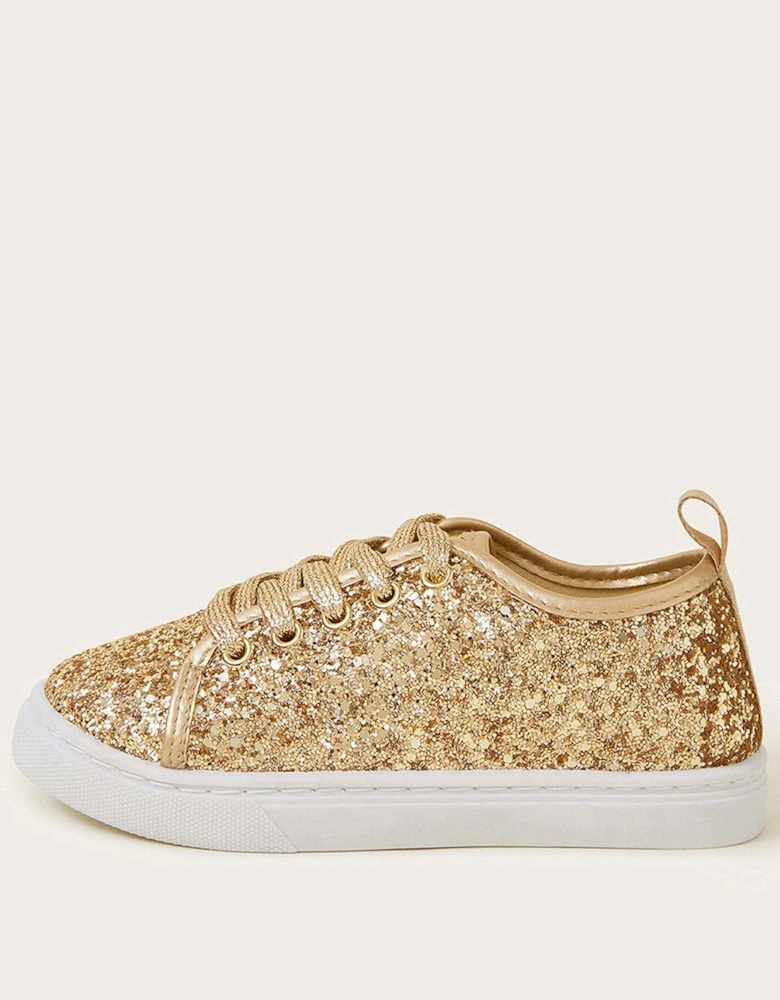 Girls Sparkle Dust Trainers - Gold