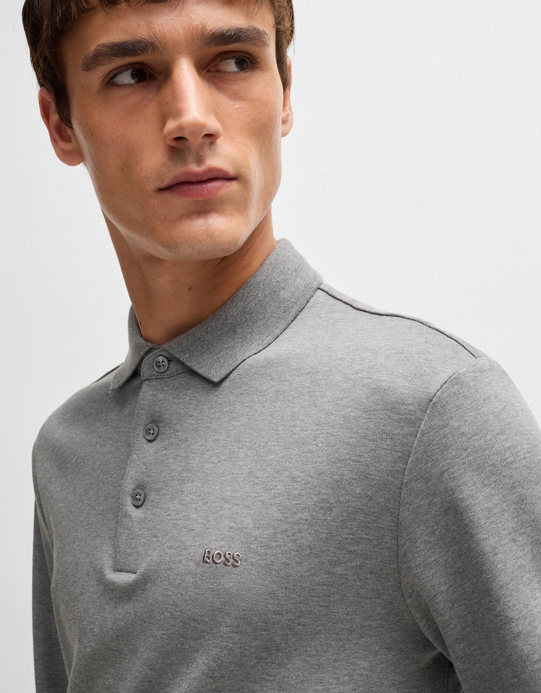 BOSS Black Pado 30 Polo Shirt 030 Med Grey