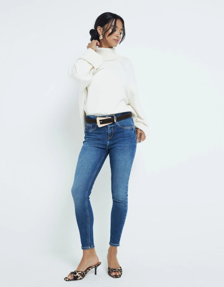 High Rise Skinny Jeans - Medium Denim