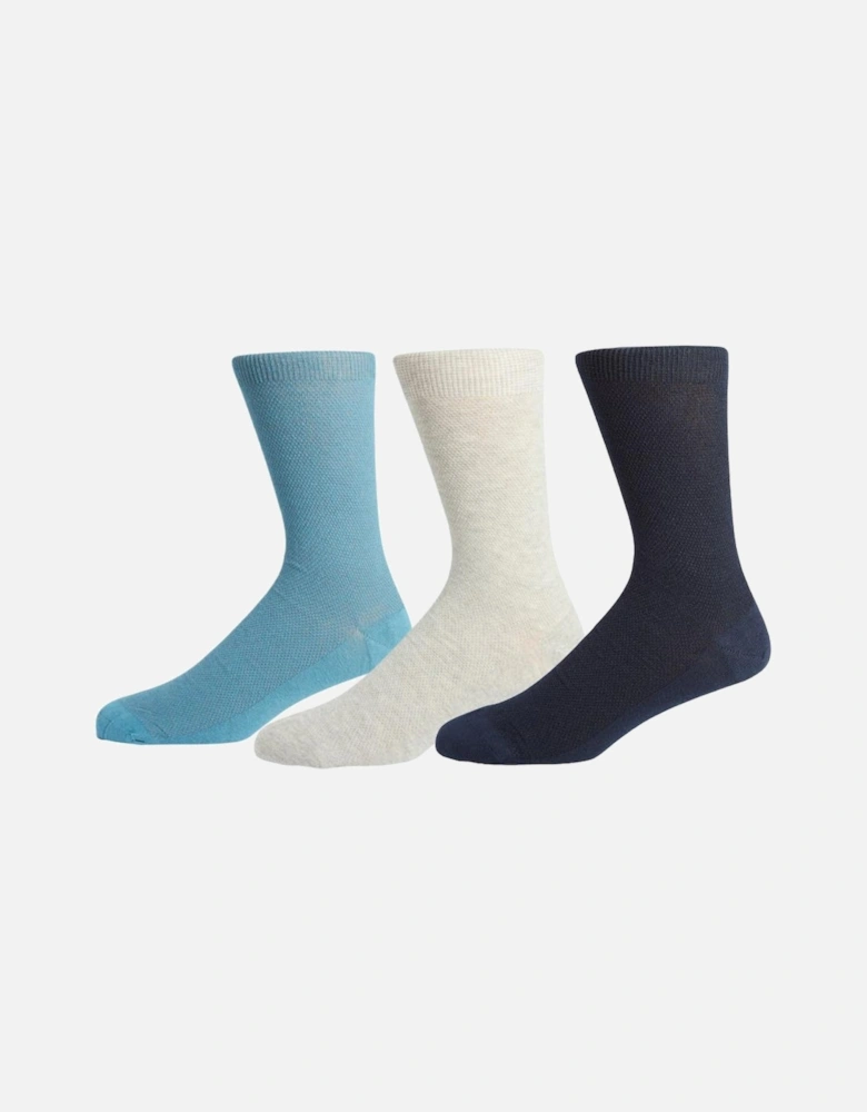 3 Pack Men's Champagne Pique Sock