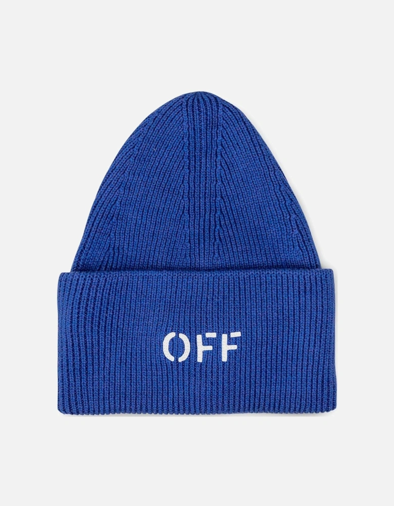 OFF Stamp Logo Beanie in Blue