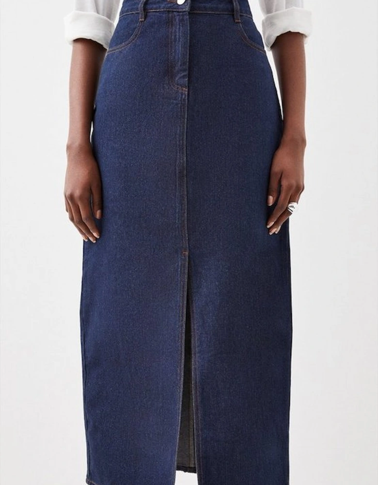 Petite Denim Midi Skirt