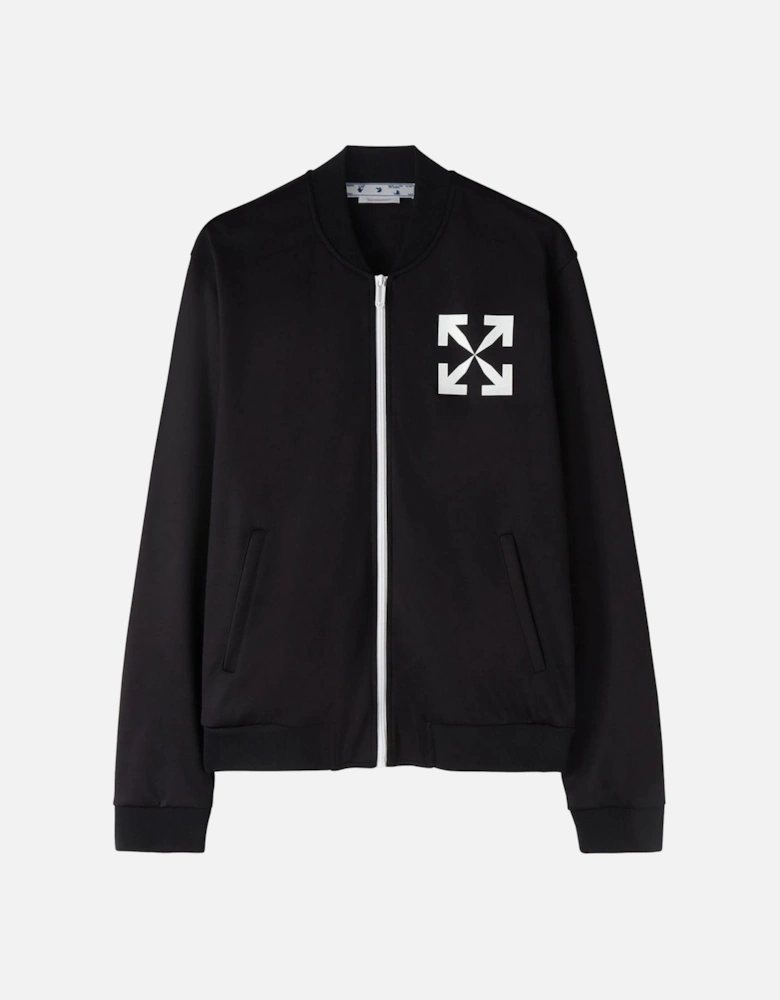 Single Arrow Logo Slim Track Jacket in Black