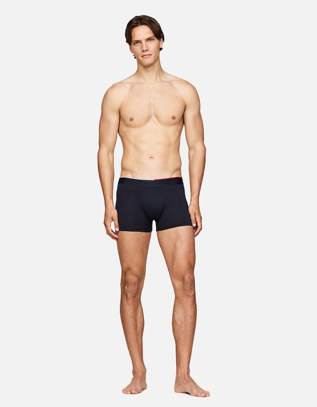 3-Pack Everyday Microfibre Repeat Logo Boxer Trunks, Navy