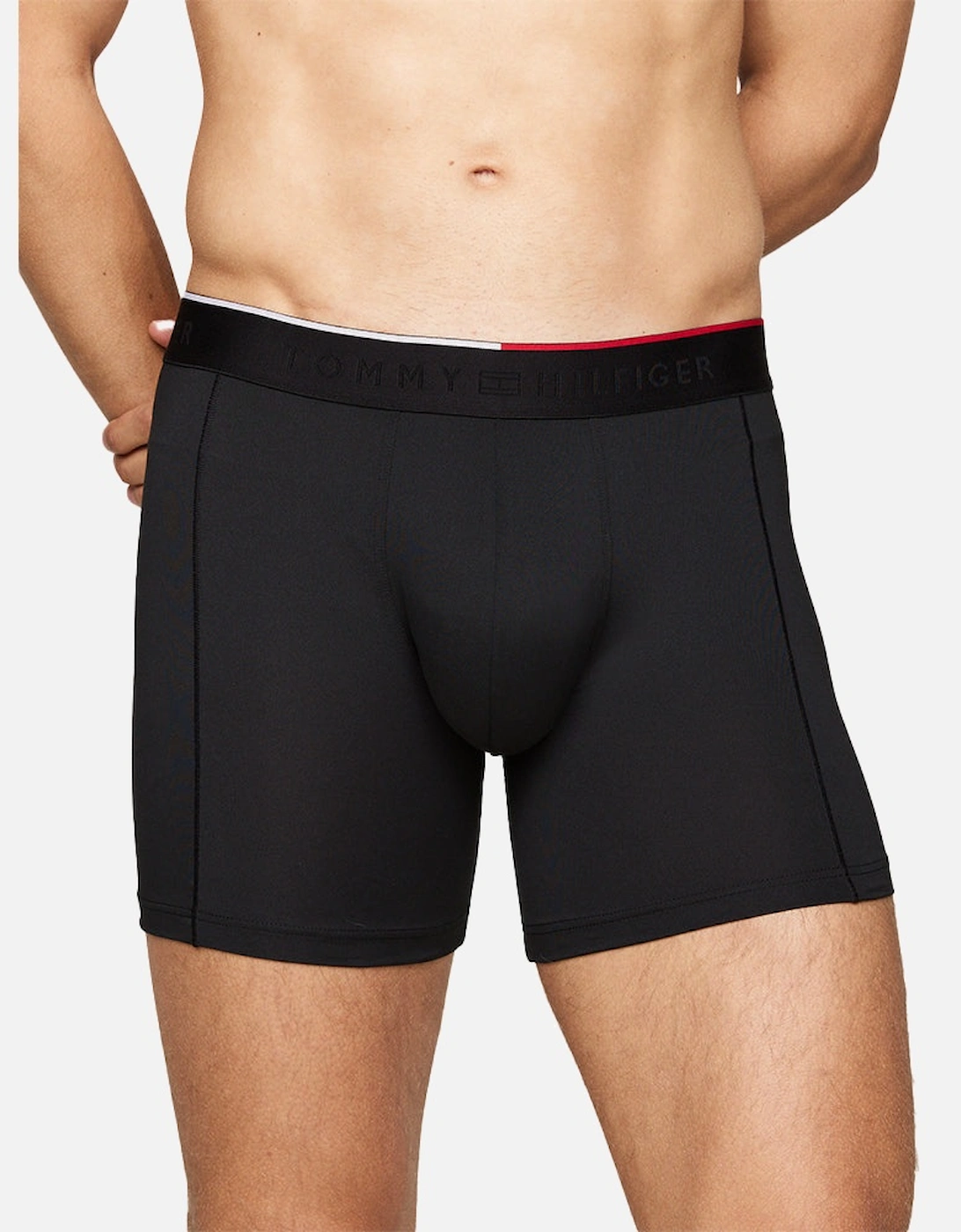 3-Pack Microfibre Repeat Logo Boxer Briefs, Black