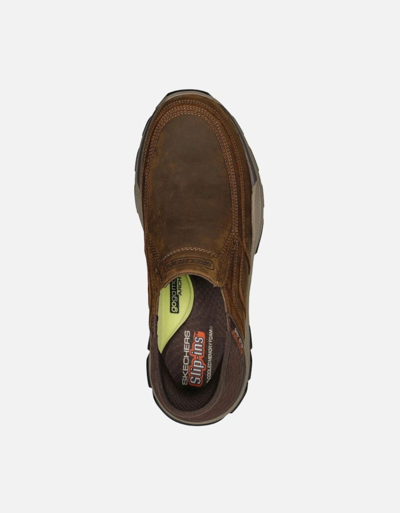 Men's Respected Elgin Shoes Wide Fit Dark Brown