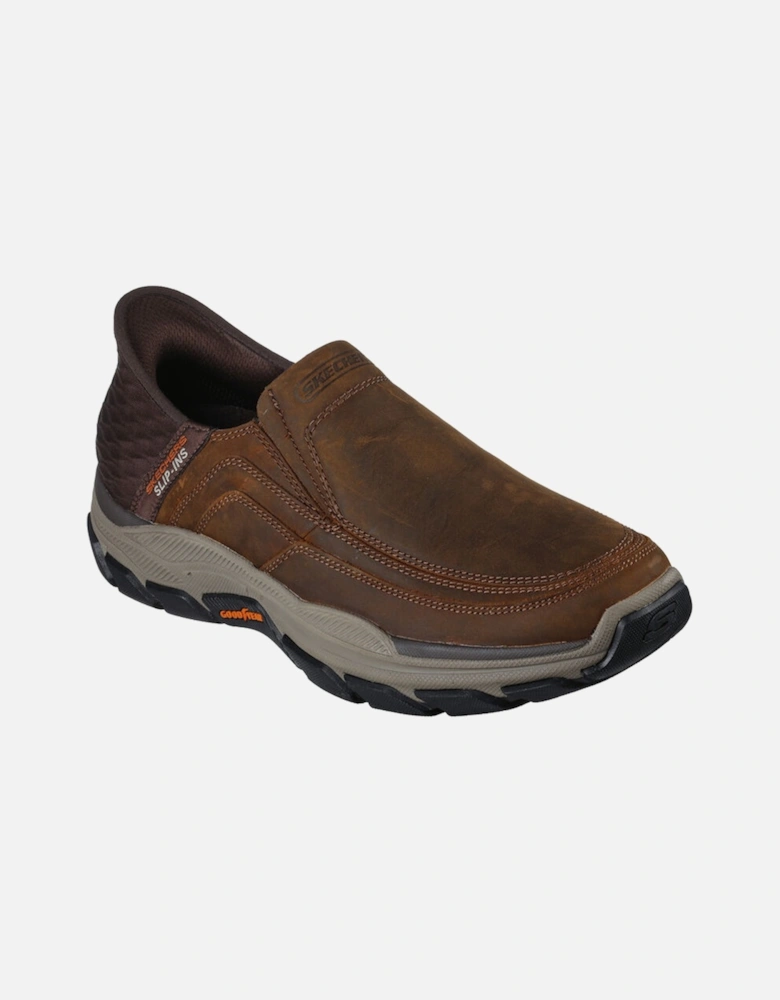 Men's Respected Elgin Shoes Wide Fit Dark Brown