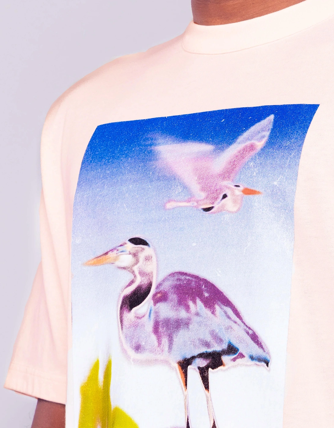 CENSORED HERON TEE PINK PURPLE