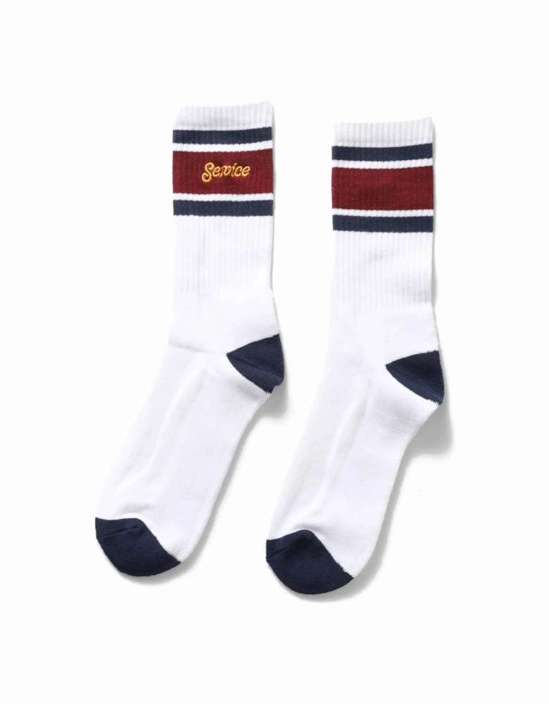 Service Works Logo Ringer Socks